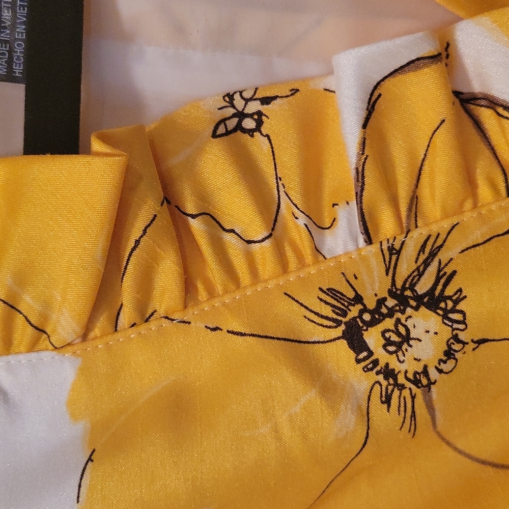 Jessica Howard Yellow and White Floral Ruffle Sheath Dress - Picture 4 of 16